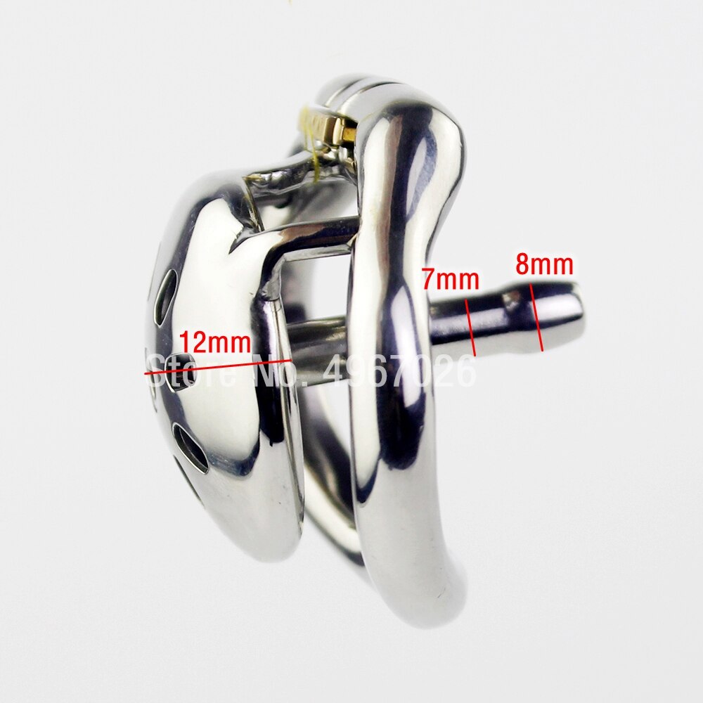 Inverted Chastity Cage with Catheter For Men - Stainless Steel Cock Cage