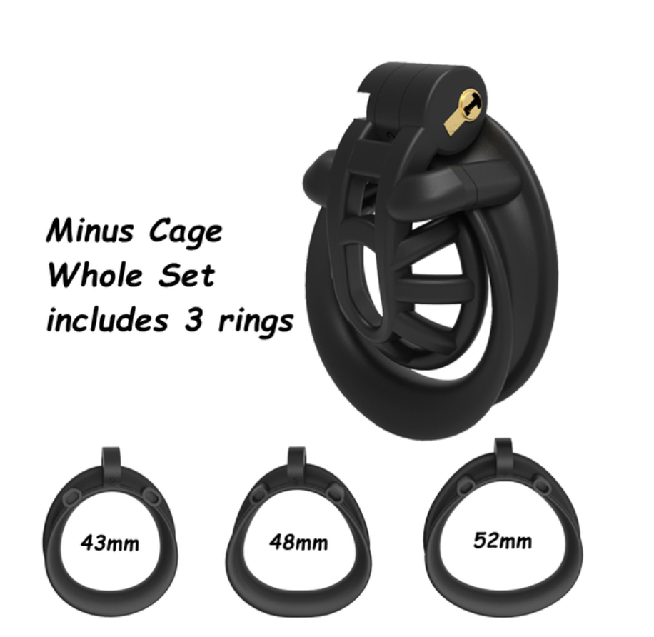 Positive/Negative Resin Chastity Cage Set - Minus/Plus Chastity Device - InvertedChastity