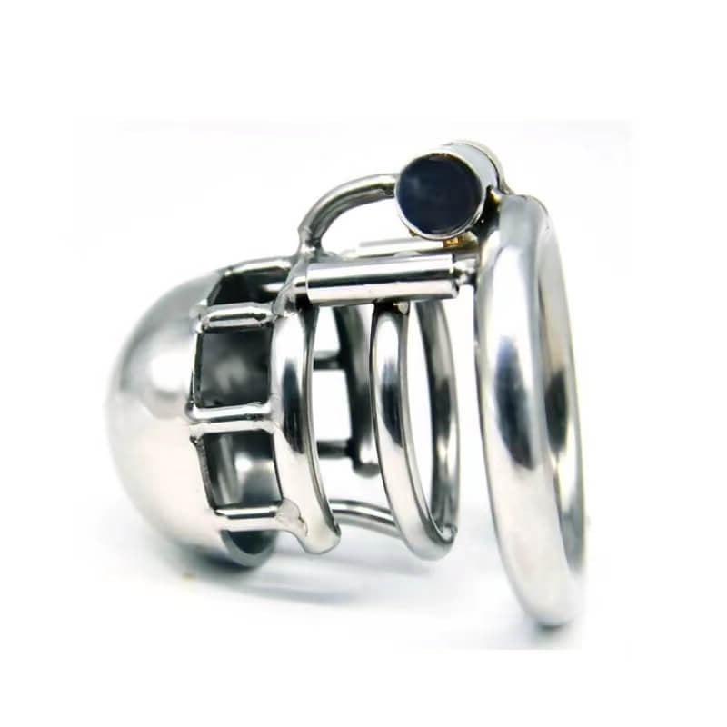 Metal Chastity Cage with Through Hole PA Prince Albert Penis Lock- Cock Cage For Men