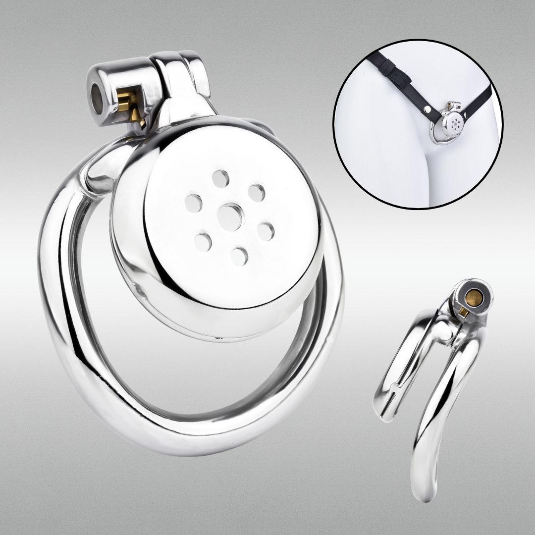 flat male chastity cages with cock rings