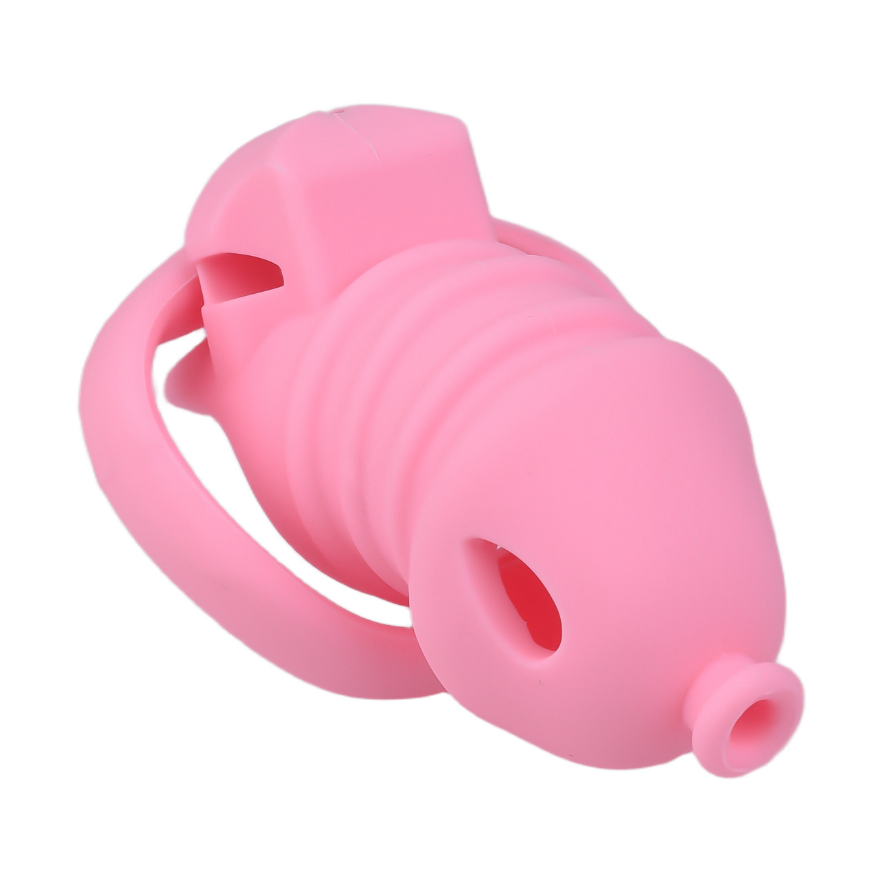 Soft Silicone Chastity Cage with Invisible Lock and 4 Base Rings