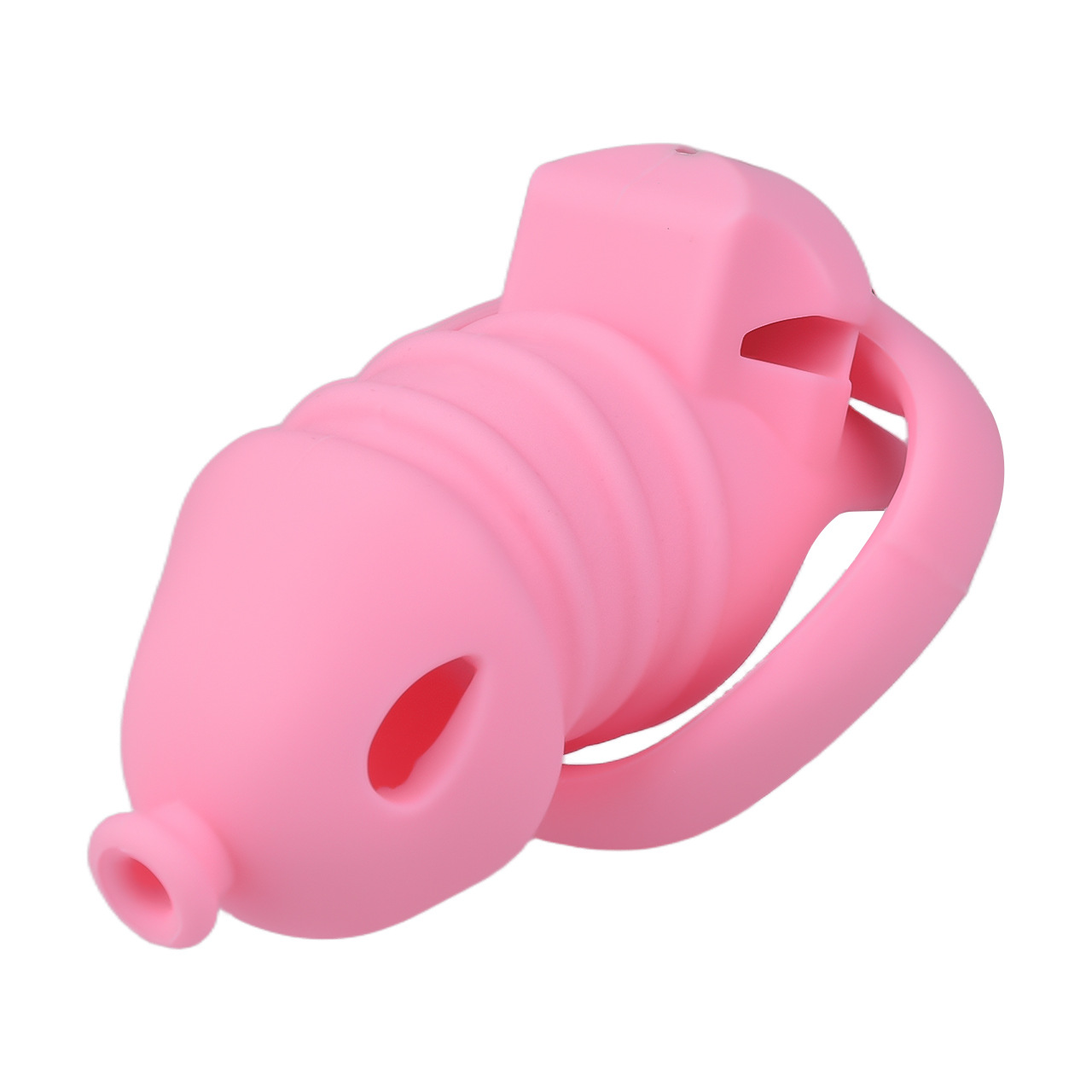 Soft Silicone Chastity Cage with Invisible Lock and 4 Base Rings