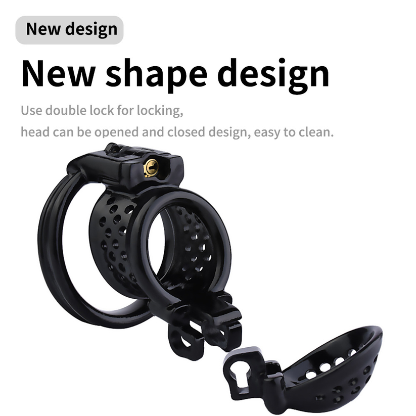 Dual-Lock 3D Printed Chastity Cage with Removable Cap Resin Cock Cage ...