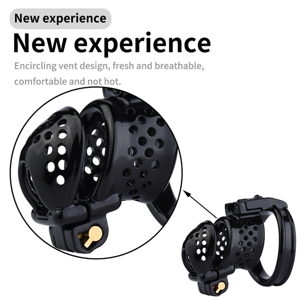 Dual-Lock 3D Printed Chastity Cage with Removable Cap Resin Cock Cage ...