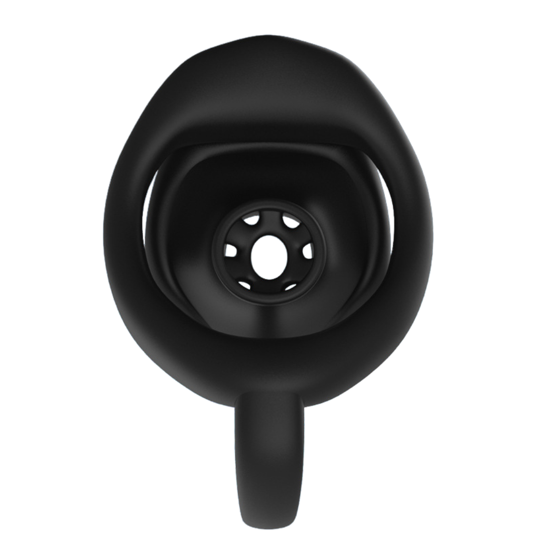 Black/Pink Resin Inverted Chastity Cage Lightweight Negative CockCage with Testicle Support