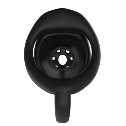 Black/Pink Resin Inverted Chastity Cage Lightweight Negative CockCage with Testicle Support