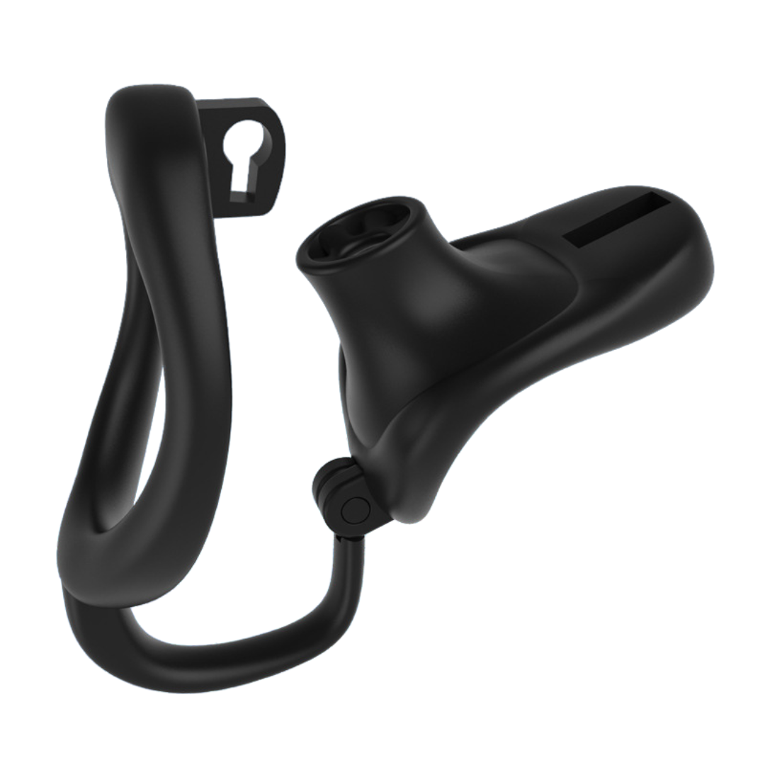 Black/Pink Resin Inverted Chastity Cage Lightweight Negative CockCage with Testicle Support