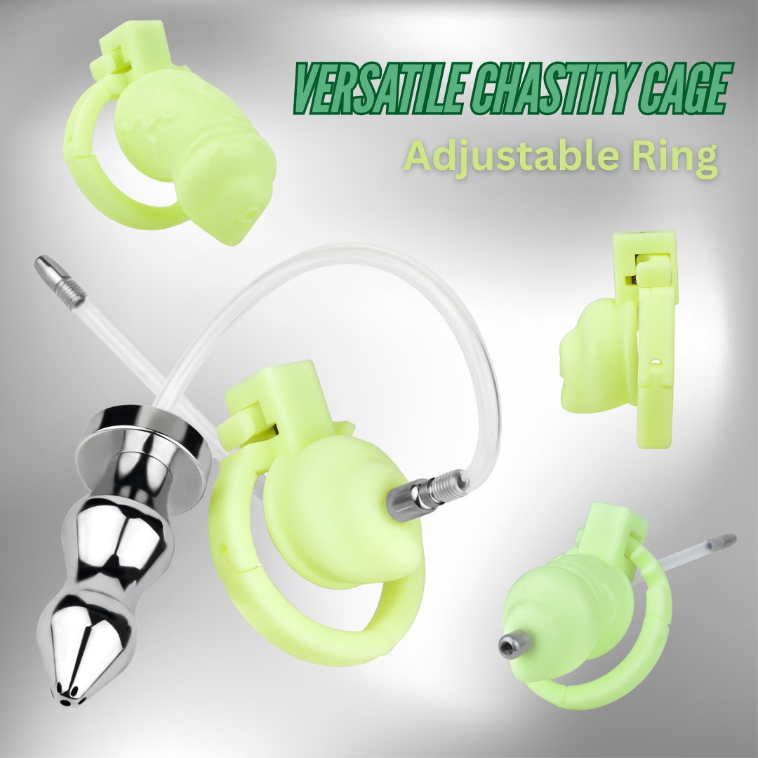 Versatile Resin Chastity Cage with Built-in Adjustable Ring and Detach ...