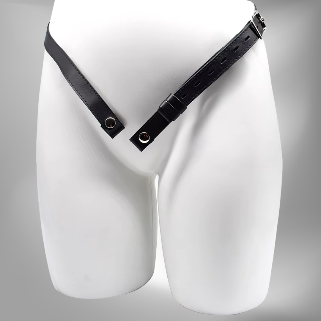 Adjustable PU Leather Belt for Chastity Cage Faux Leather Strap for Male Cockcages 