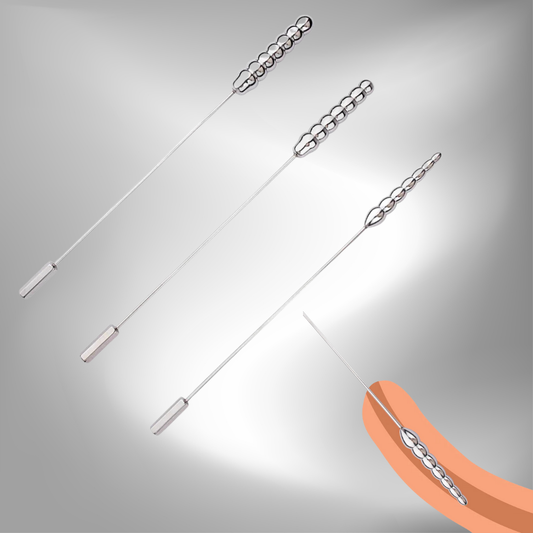 Beaded Thread Metal Urethral Sounding Dilator with Handle Stainless Steel Urethral  Catheter Dilator Penis Plug