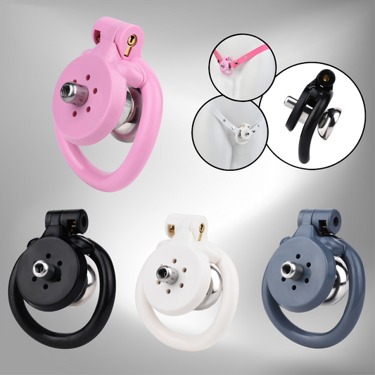Flat Inverted Chastity Cage with Strap Small Negative Cock Cage in Multicolor