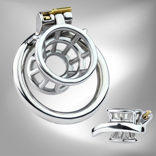 Metal Inverted Chastity Cage Stainless Steel Negative Chastity Device For Men - InvertedChastity