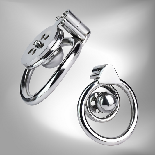 Micro Flat Inverted Chastity Cage Device For Men Metal Negative Penis Cage