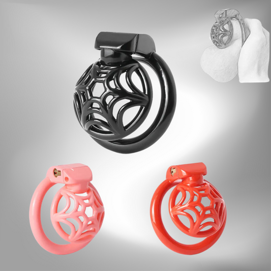 Micro Superlight 3D Printed Resin Spidernet Chastity Cage 