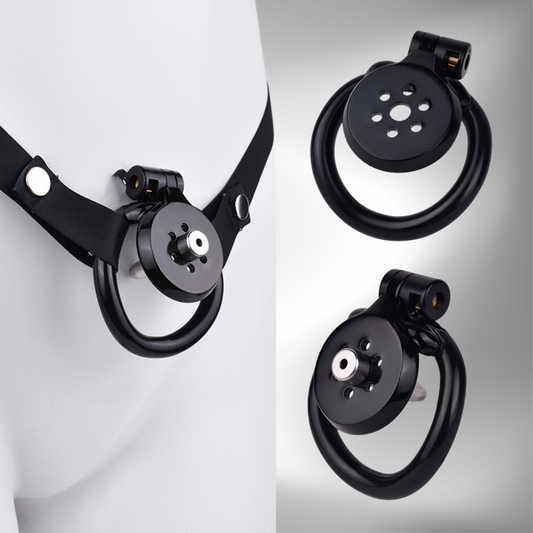 NEW Resin Flat Chastity Cage Belt with Metal Catheter-InvertedChastity