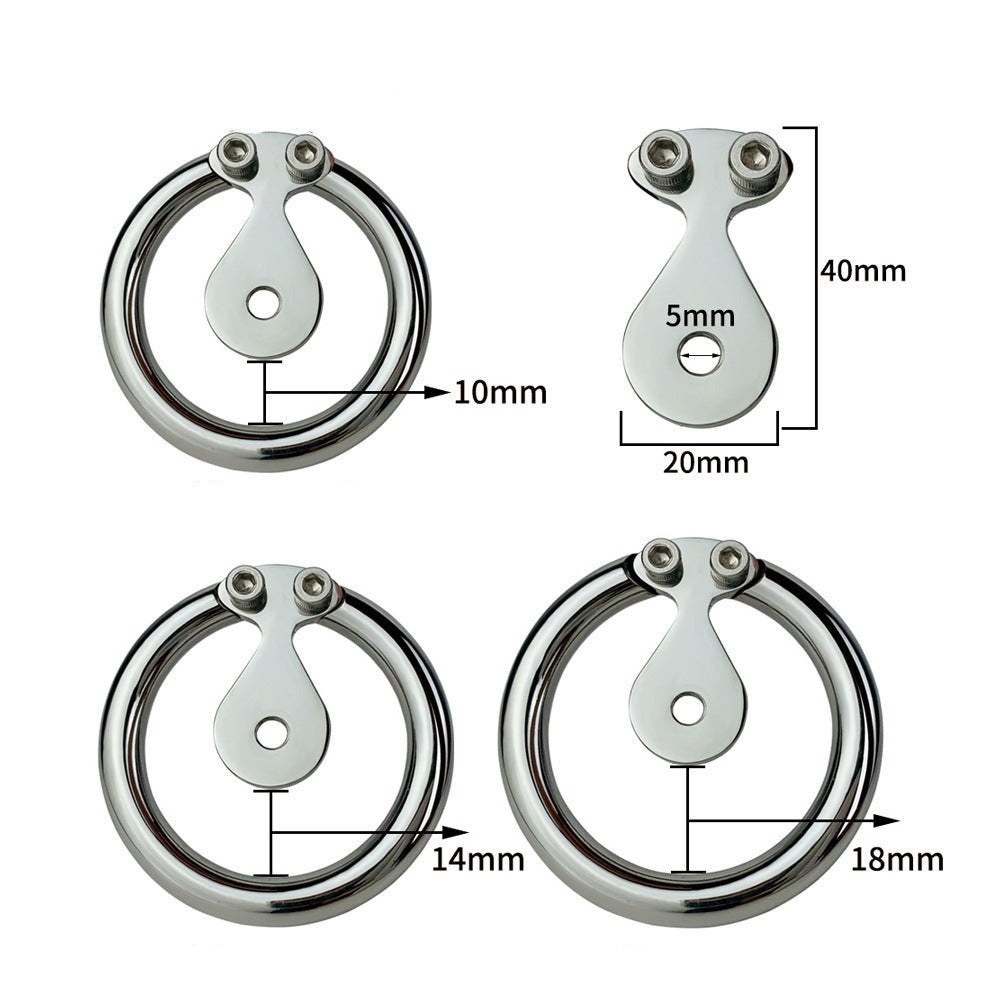 The Smallest Inverted Chastity Cage with PU Belt and Silicone Urethral Catheter Negative Cock Cage For Men