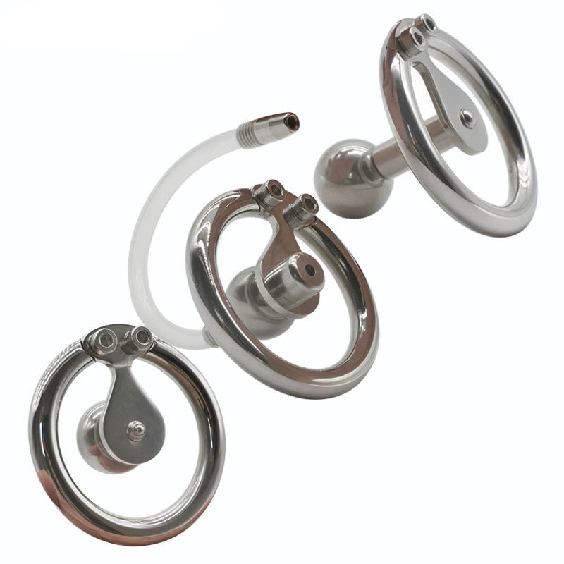 The Smallest Inverted Chastity Cage with PU Belt and Silicone Urethral ...