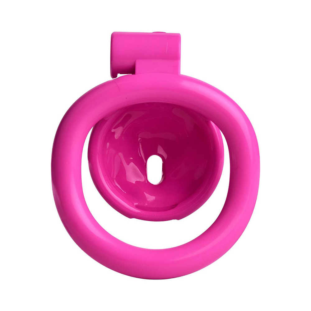 3D Printed Rose Flat Chastity Cage Small Resin Cock Cage - Black/Pink/White