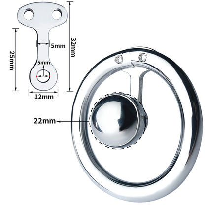 Inverted Chastity Cage with Stainless Steel Ball - InvertedChastity