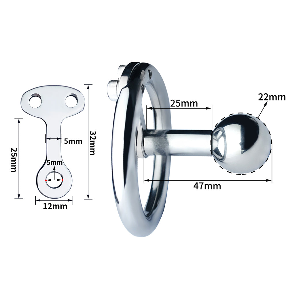 Inverted Chastity Cage with Stainless Steel Ball - InvertedChastity