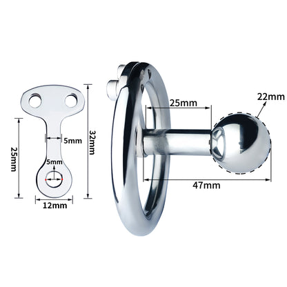 Inverted Chastity Cage with Stainless Steel Ball - InvertedChastity