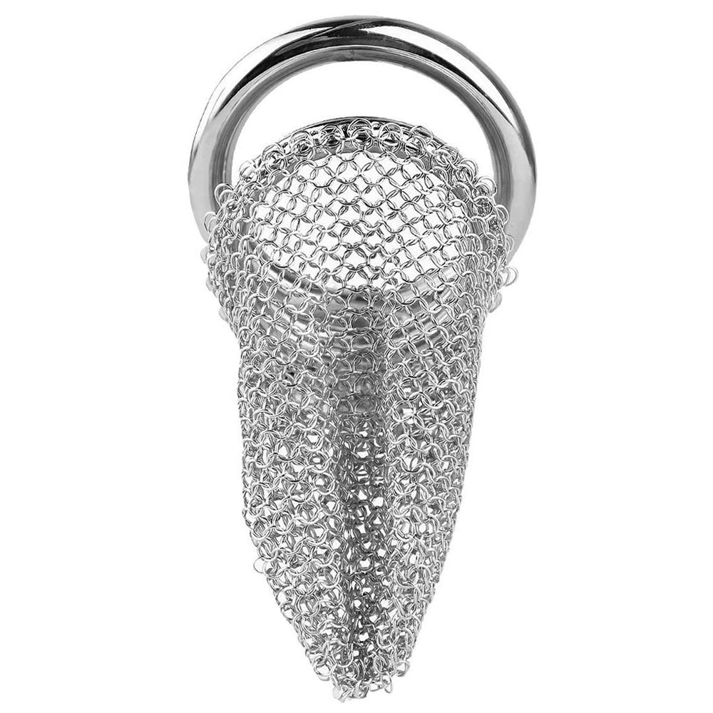 NEW Soft Metal Chastity Cage for Men Hollow Mesh Penis Sleeve - InvertedChastity