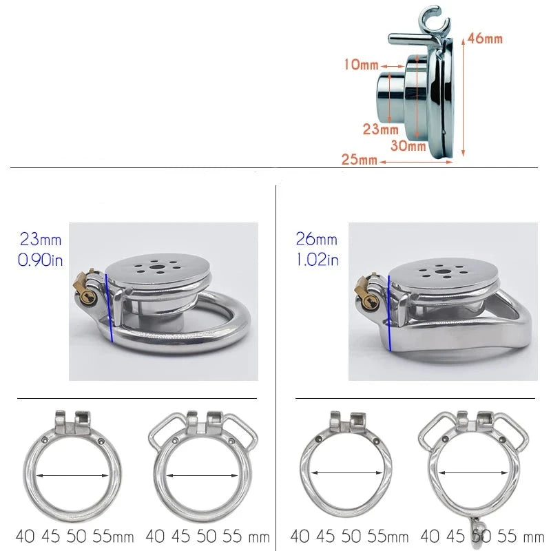 flat inverted chastity cage for men small penis chastity device