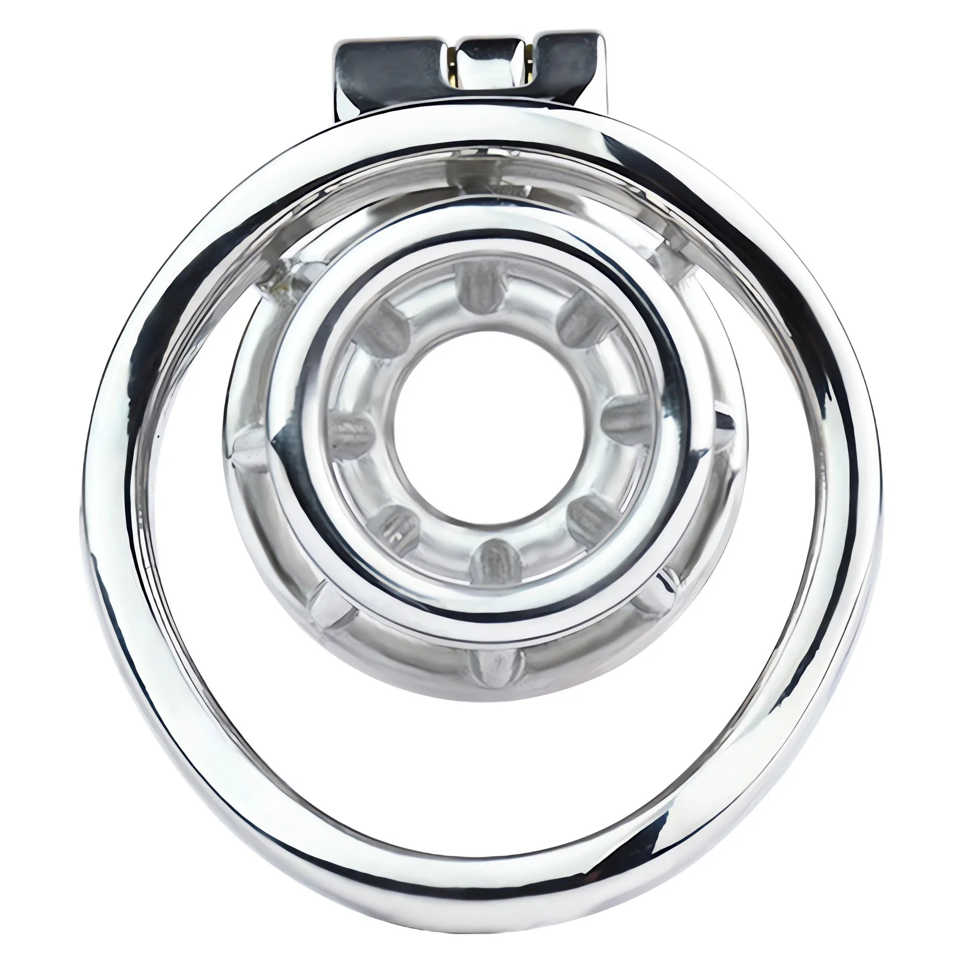 Metal Inverted Chastity Cage Stainless Steel Negative Chastity Device For Men - InvertedChastity