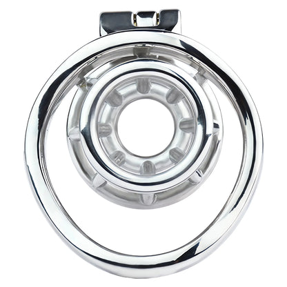 Metal Inverted Chastity Cage Stainless Steel Negative Chastity Device For Men - InvertedChastity