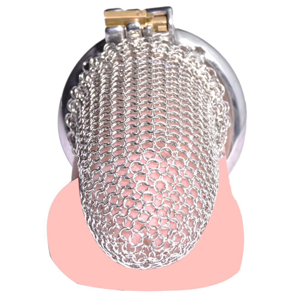 NEW Soft Metal Chastity Cage for Men Hollow Mesh Penis Sleeve - InvertedChastity