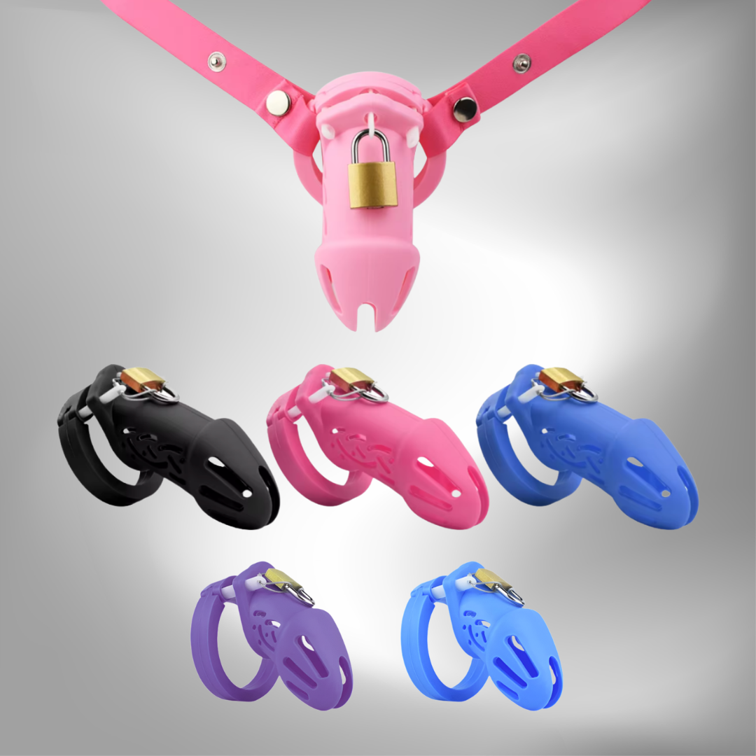 Soft Silicone Chastity Cage with Strap Comfortable Modern Cock Cages