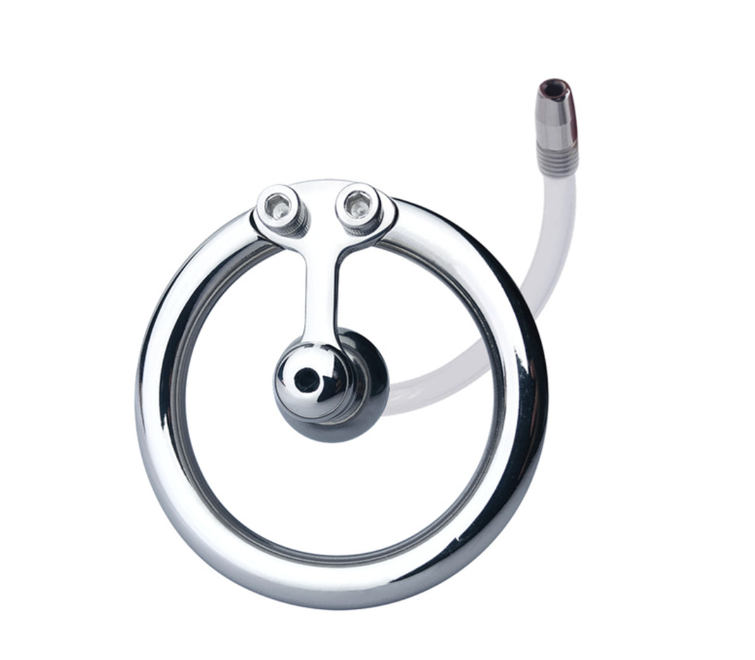 Inverted Chastity Cage with Silicone Urethral Catheter - InvertedChastity