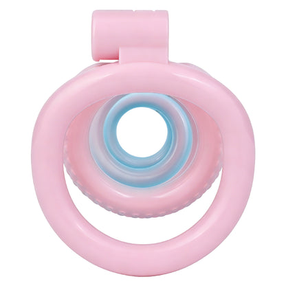 Fantasy Snake Chastity Cage - Light Pink & Blue Gradient Natural ABS Resin Cock Cage Penis Lock