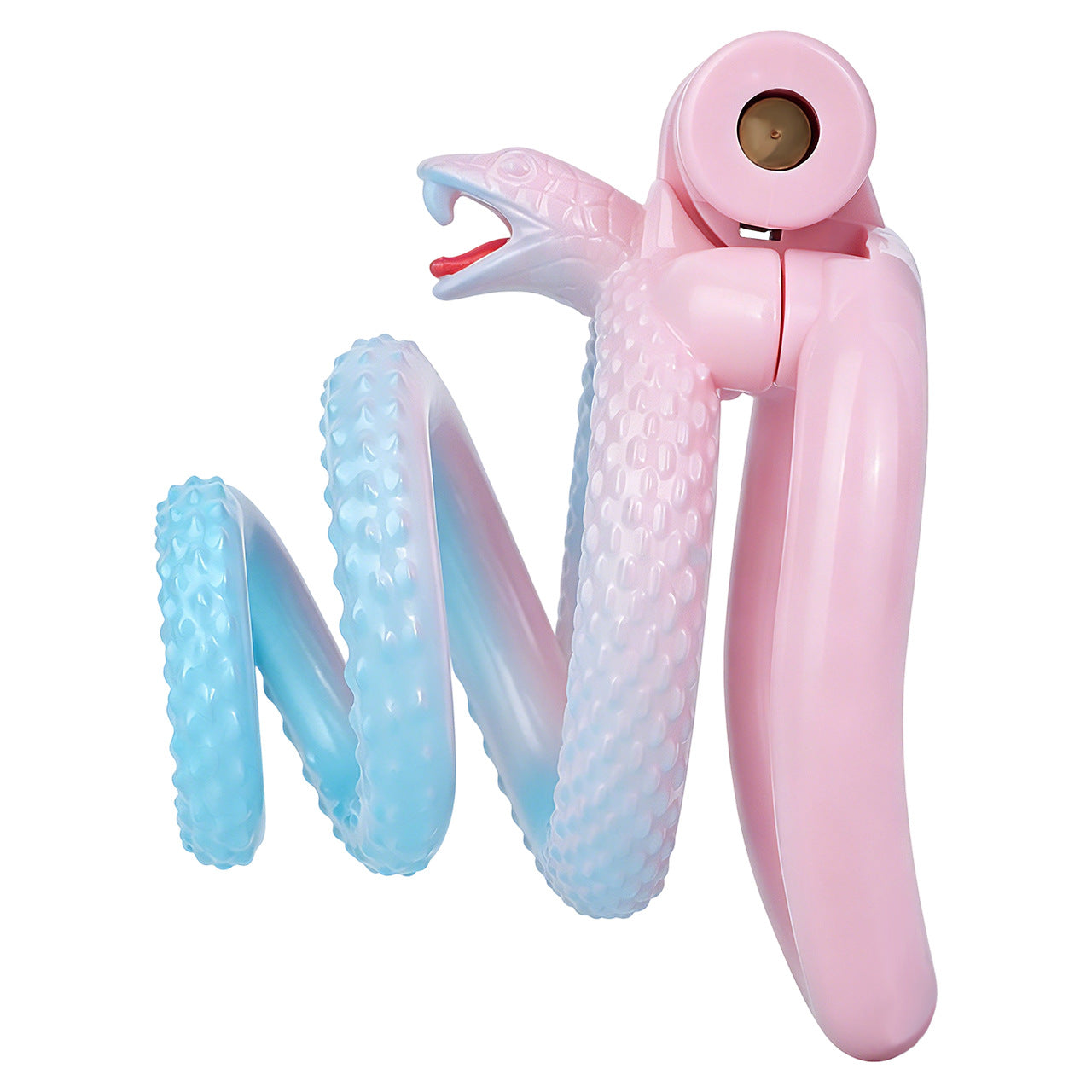 Fantasy Snake Chastity Cage - Light Pink & Blue Gradient Natural ABS Resin Cock Cage Penis Lock
