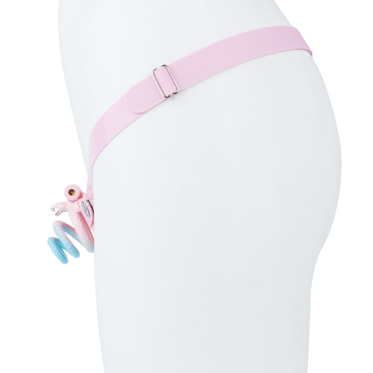 Soft Slicone Strap for Chastity Cages CockCage Belt for Men and Sissy - Light Pink & Black