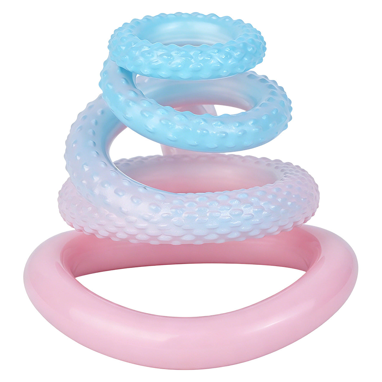 Fantasy Snake Chastity Cage - Light Pink & Blue Gradient Natural ABS Resin Cock Cage Penis Lock