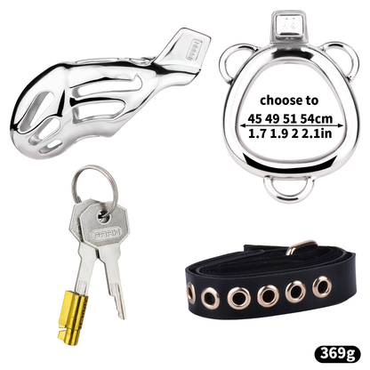 Breathable Metal Cobra Chastity Cage with Strap and Anal Plug male chastity device bdsm cock lock sex toy for men