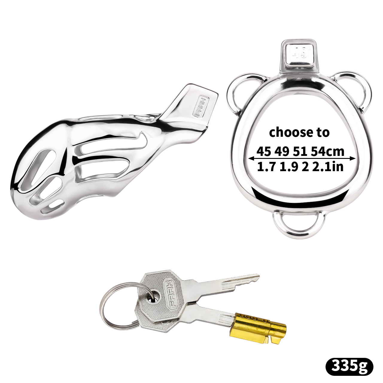 Breathable Metal Cobra Chastity Cage with Strap and Anal Plug male chastity device bdsm cock lock sex toy for men