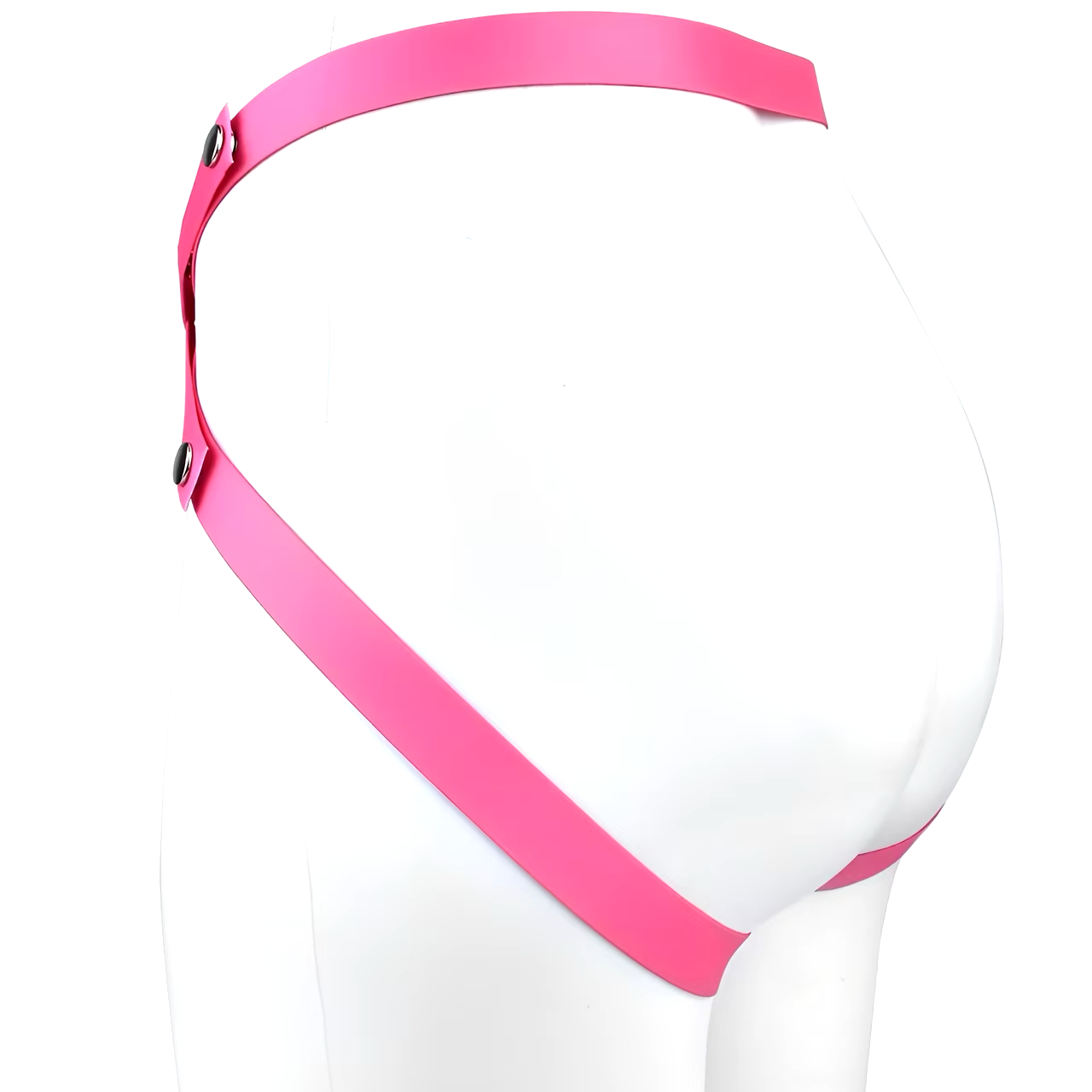 Triple-Support Elastic Strap for Chastity Cage Belt Male Cock Cage Harness - Black/Pink