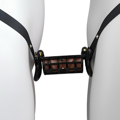 Double Dick Chastity Cage Belt for Couples Shared Dual-Wear Cock Cage