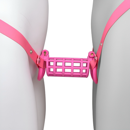 Double Dick Chastity Cage Belt for Couples Shared Dual-Wear Cock Cage