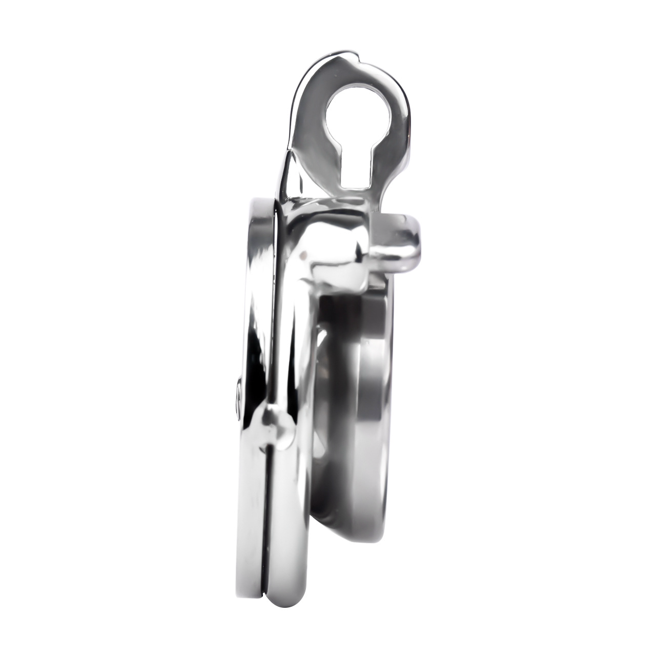 Master Flat Chastity Cage with Removable Dome Cover Metal Male Cock Cage