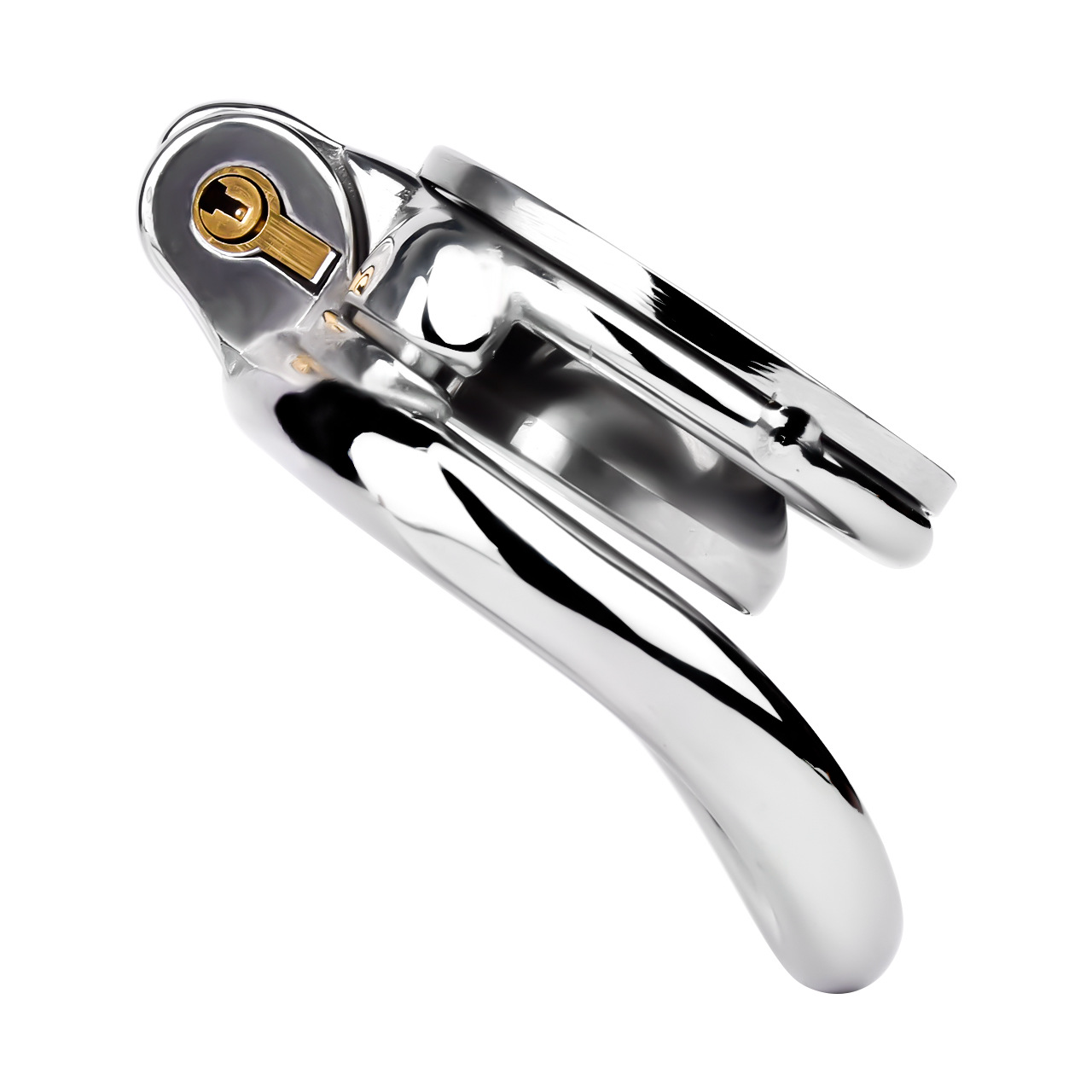 Master Flat Chastity Cage with Removable Dome Cover Metal Male Cock Cage