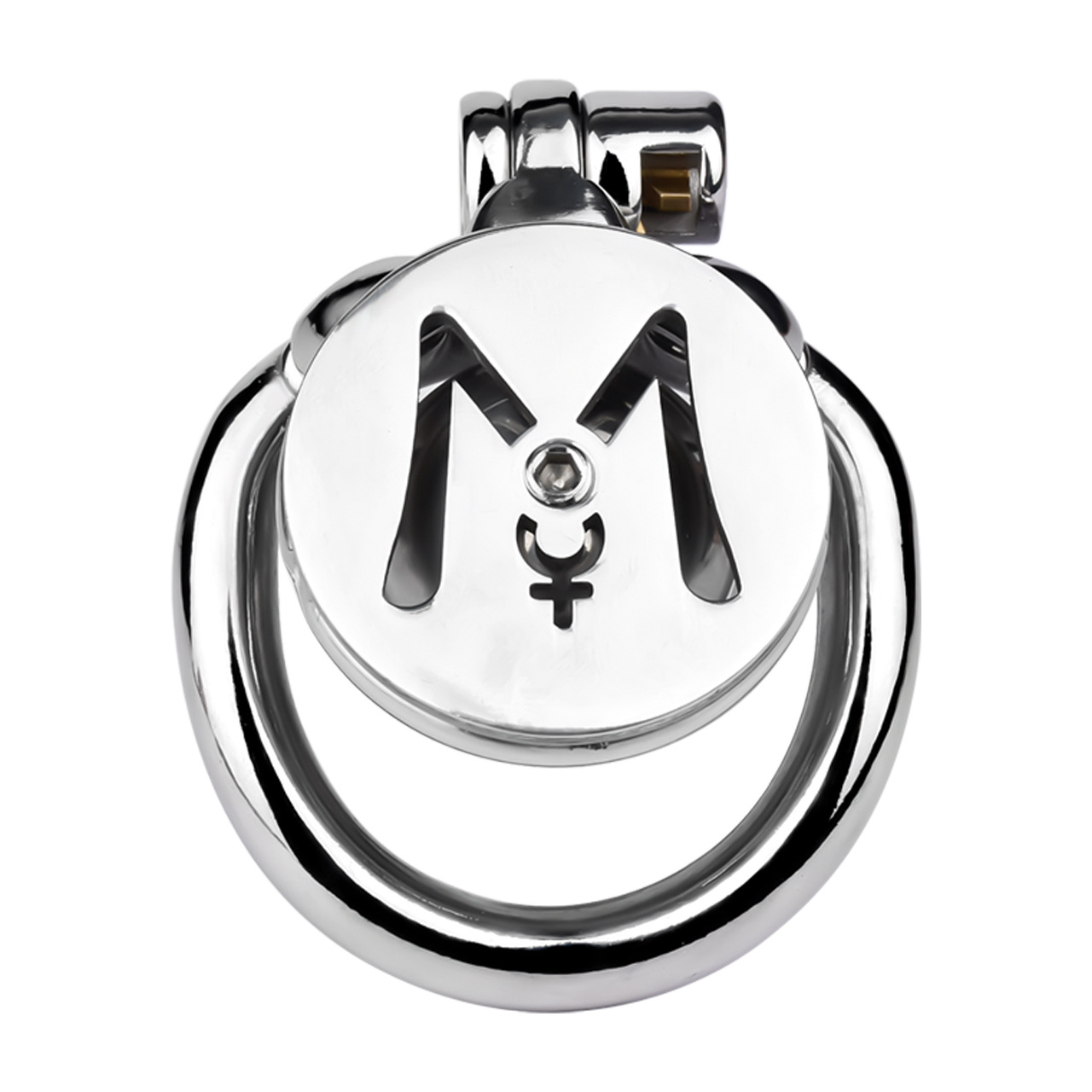 Master Flat Chastity Cage with Removable Dome Cover Metal Male Cock Cage