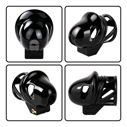 Black Glans Chastity Lock Male Cock Cage BDSM Penis Restraint Devices