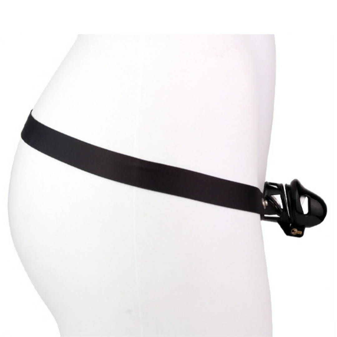Black Glans Chastity Lock Male Cock Cage BDSM Penis Restraint Devices