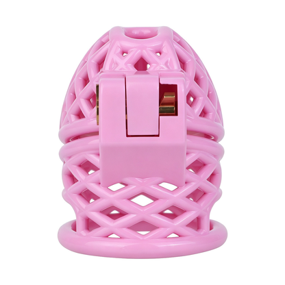 Lightweight Nest Glans Chastity Lock Black Pink Resin Cock Cage for Men and Sissy