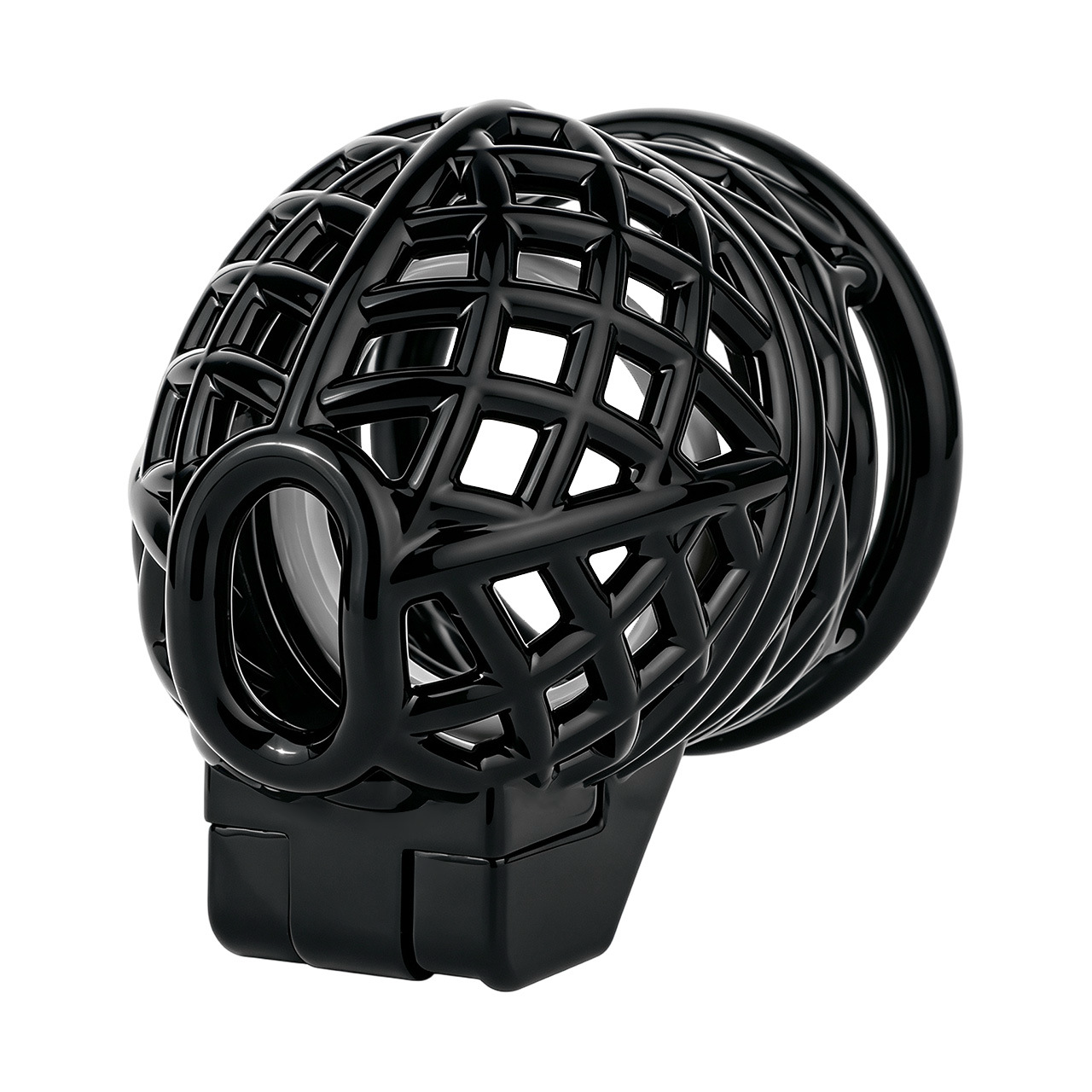 Lightweight Nest Glans Chastity Lock Black Pink Resin Cock Cage for Men and Sissy