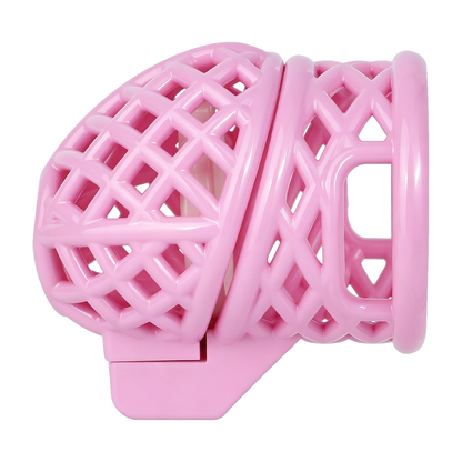 Lightweight Nest Glans Chastity Lock Black Pink Resin Cock Cage for Men and Sissy