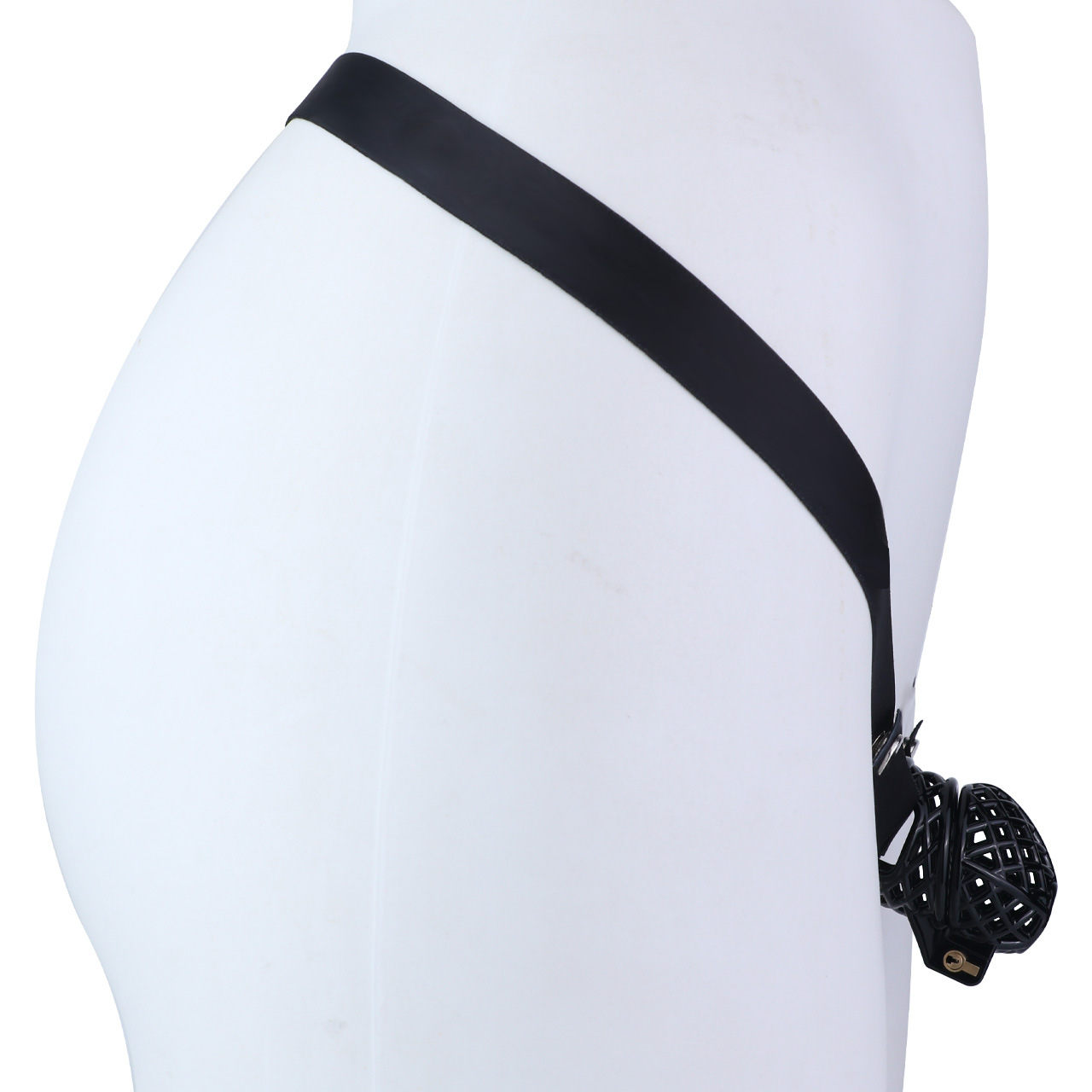 Lightweight Nest Glans Chastity Lock Black Pink Resin Cock Cage for Men and Sissy